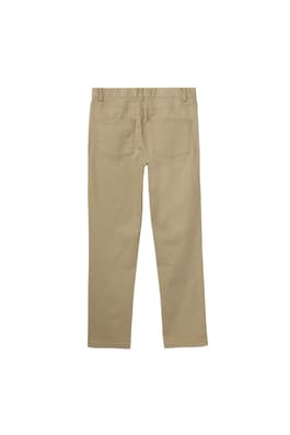 back view of  Slim Fit Taper Leg Stretch Twill 5-Pocket Pant