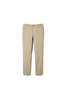 front view of  Girls' Straight Fit Stretch Twill Pant