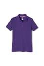 front view of  Short Sleeve Interlock Polo with Picot Collar (Feminine Fit) opens large image - 1 of 2