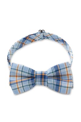 front view of  NEW Plaid Adjustable Bow Tie