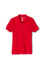 front view of  3-Pack Short Sleeve Interlock Polo with Picot Collar (Feminine Fit) opens large image - 5 of 6