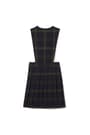 back view of  V-Neck Pleated Plaid Jumper - FINAL SALE - 2 of 2