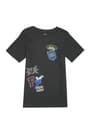 front view of  Gray Short Sleeve Patches Graphic Tee opens large image - 1 of 1