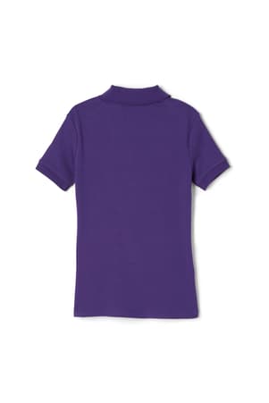back view of  Short Sleeve Interlock Polo with Picot Collar (Feminine Fit)