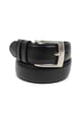 Adult black leather belt of  Genuine Leather Dressy Belt opens large image - 3 of 3