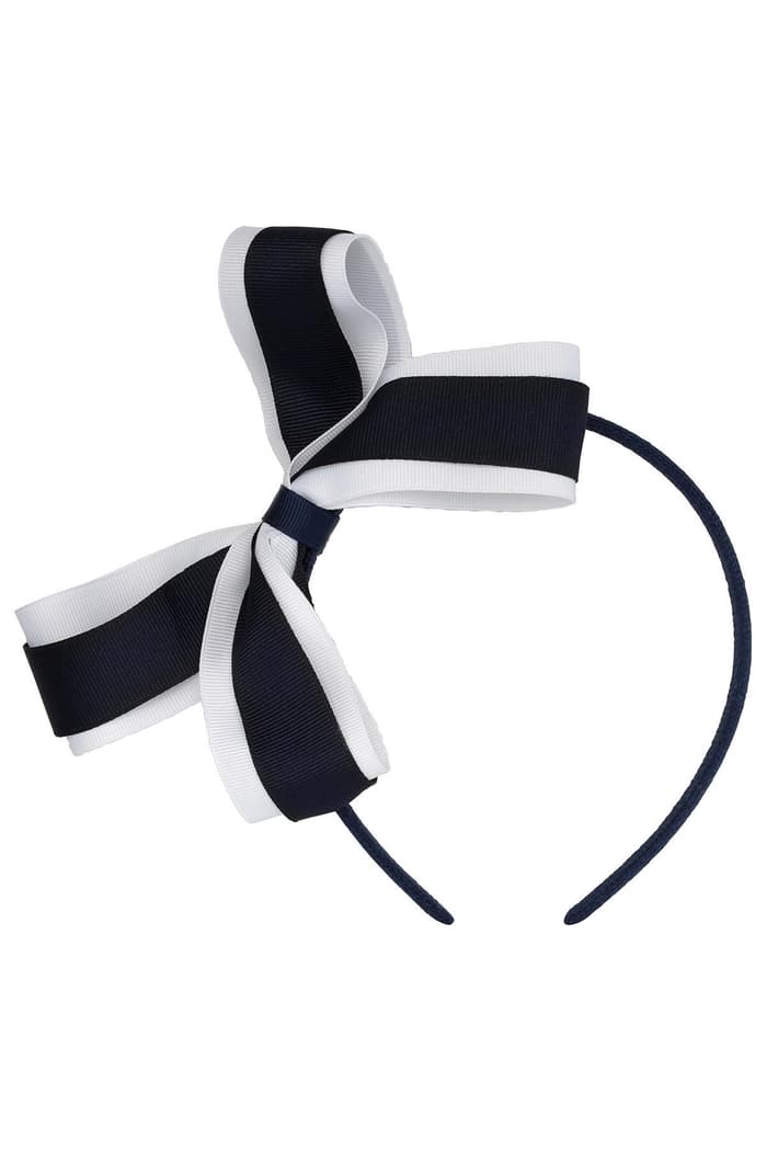 front view of  Two-Tone Bow Headband