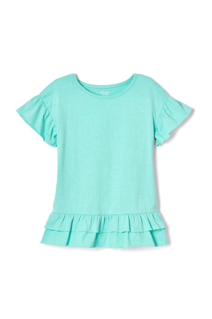 front view of  Ruffle Sleeve Top