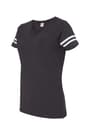 front view of  Adult Womens Footbal V-Neck Tee opens large image - 3 of 3