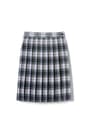 Front view of At The Knee Plaid Pleated Skirt opens large image - 1 of 2