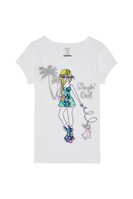 front view of  Short Sleeve Crewneck Graphic Tee