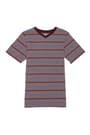 front view of  Short Sleeve Stripe V-Neck Tee opens large image - 1 of 1