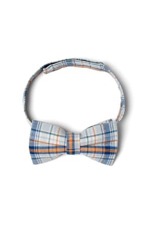front view of  Plaid Bow Tie