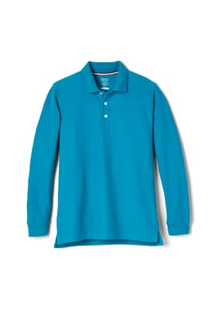 front view of  Long Sleeve Piqué Polo