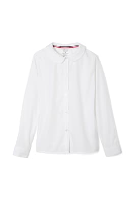 front view of  5-Pack Long Sleeve Peter Pan Collar Blouse