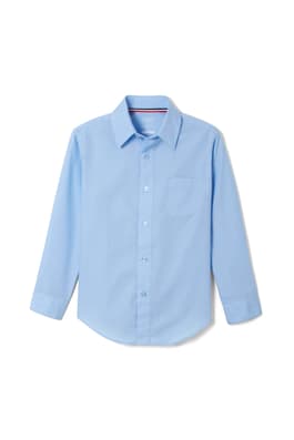 front view of  Long Sleeve Dress Shirt with Expandable Collar