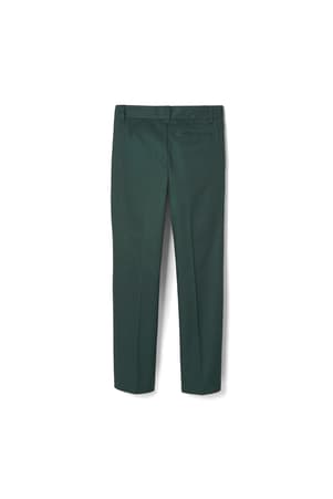 back view of  Green Flat Front Double Knee Pant - FINAL SALE