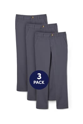  of 3-Pack Girls' Straight Fit Stretch Twill Pant 