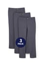 Front view of 3-Pack Girls' Straight Fit Stretch Twill Pant  - 1 of 3