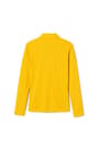 back view of  Long Sleeve Fitted Stretch Pique Polo (Feminine Fit) opens large image - 2 of 2
