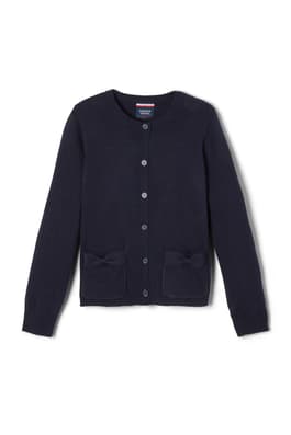 front view of  Bow Pocket Cardigan Sweater