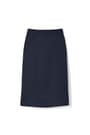 Back View of Adjustable Waist Front Pleat Calf Length Skirt opens large image - 2 of 2