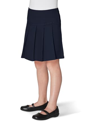 front on figure view of  Pleated Skort with Grosgrain Ribbon