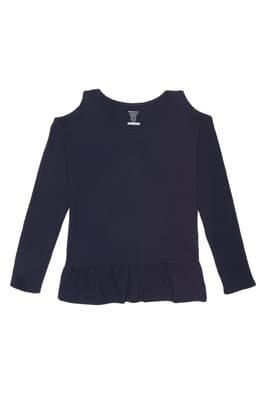 front view of  Long Sleeve Peplum Top