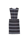 Back View of Plaid V-Neck Pleated Jumper opens large image - 2 of 2