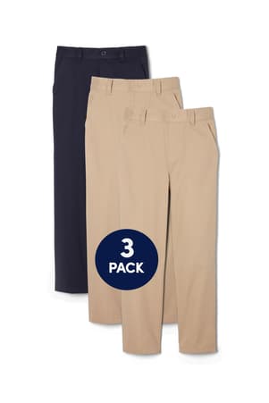 Boys&#39; pull-on pants. 3 pack of  3-Pack Boys' Pull-On Relaxed Fit Stretch Twill Pant