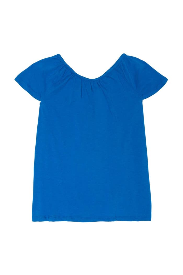 front view of  Short Sleeve Tulip Back Top