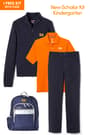 Front view of Boys' New Scholar Kit Kindergarten (One FREE kit w/code) opens large image - 1 of 5