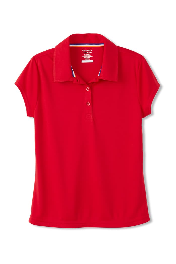 Front view of short sleeve performance polo feminine fit. of  New! Short Sleeve Performance Polo (Feminine Fit)