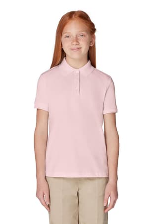  of Short Sleeve Fitted Interlock Polo with Picot Collar (Feminine Fit) 