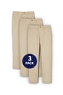 Front view of 3-Pack Boys' Straight Fit Stretch Twill Pant  - 1 of 3