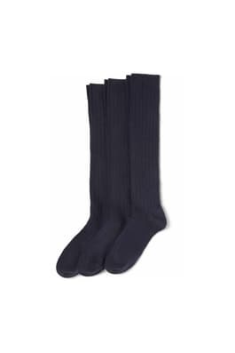 front view of  3-Pack Knee High Socks