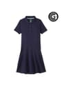 front view of  Adaptive Short Sleeve Interlock Polo Dress - 1 of 2