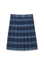 Back View of At The Knee Plaid Pleated Skirt - FINAL SALE opens large image - 2 of 2