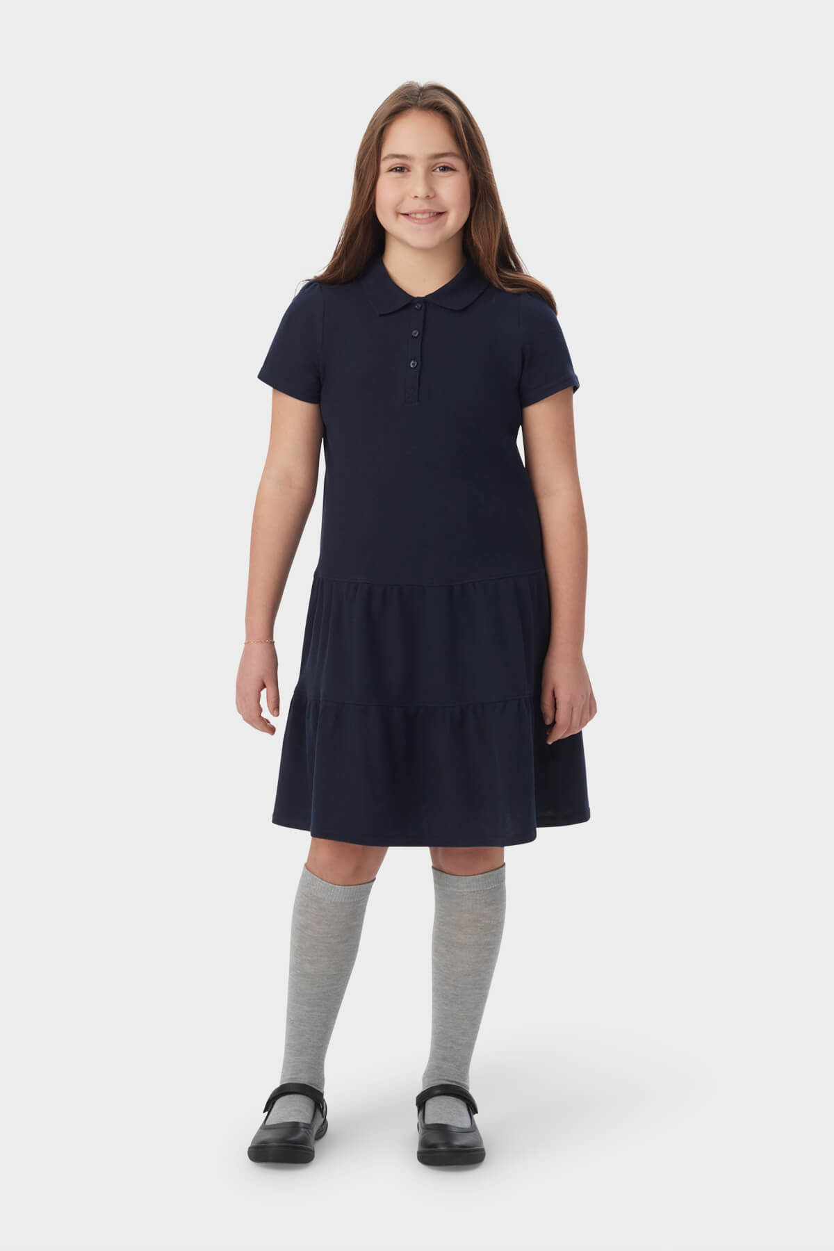 cute uniform dresses Navy Twirl Dress