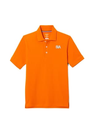 front view of  Short Sleeve Pique Polo with Success Academy Logo