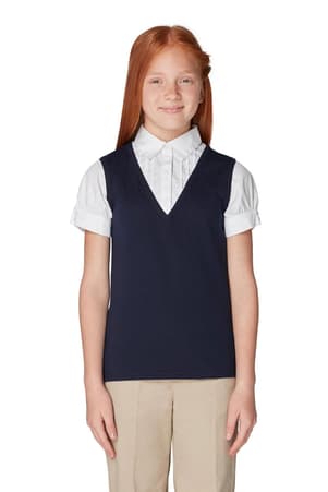 front on figure view of  Short Sleeve 2-in-1  Vest