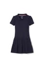 front view of  Short Sleeve Ruffle Piqué Polo Dress opens large image - 1 of 4