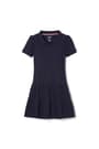 Front view of Ruffled Pique Polo Dress opens large image