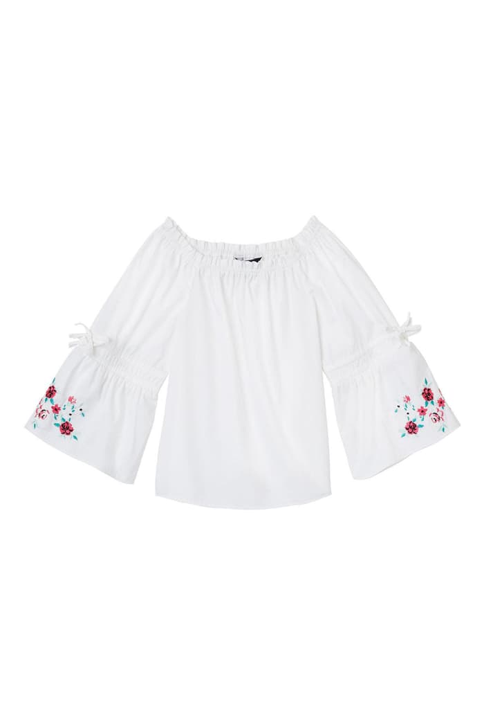 front view of  Flare-Sleeve Top