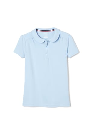Girls School Uniform Blouse Shirt Single x1 Pack White Sky Blue Short Sleeve BST 