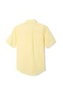 Back View of Yellow Short Sleeve Shirt with Expandable Collar - FINAL SALE opens large image - 2 of 2