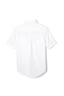 Back View of Short Sleeve Dress Shirt with Expandable Collar opens large image
