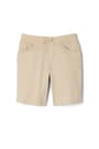 Front view of Pull-On Stretch Twill Short with Knit Waistband opens large image - 1 of 2