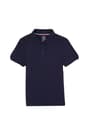 front view of  Short Sleeve Lace Yoke Polo opens large image - 1 of 3