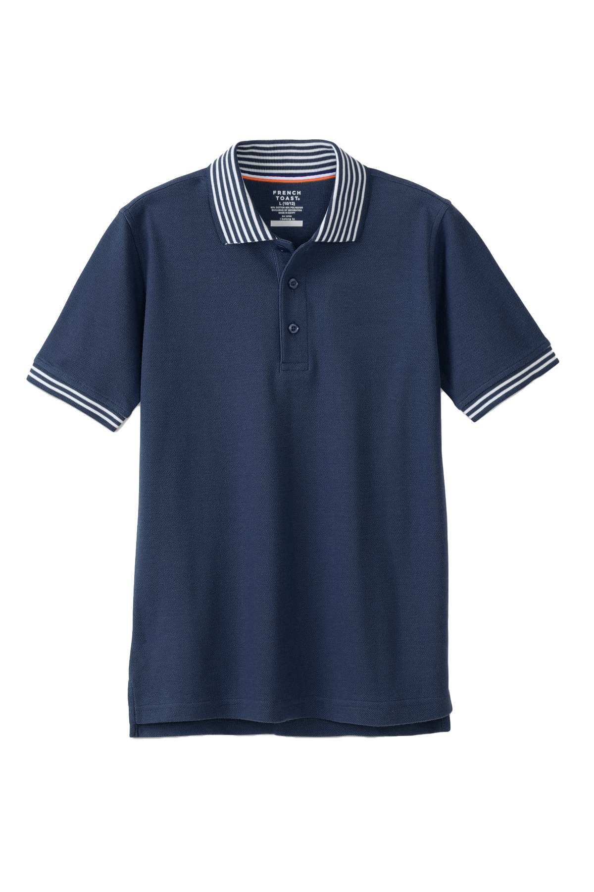 Short Sleeve Pique Polo Shirt with Harmony Logo - French Toast