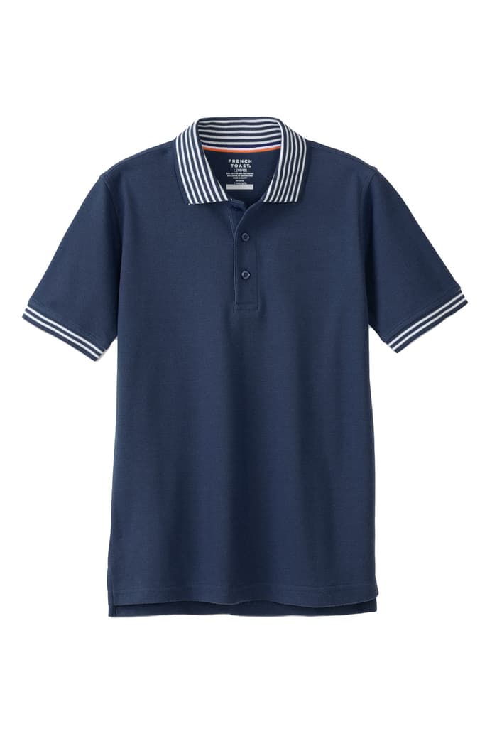 Front view of Short Sleeve Pique Polo Shirt with Harmony Logo 